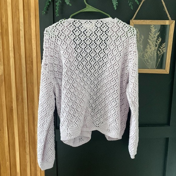 Jessica Simpson Flouncy Knit Open Cardigan. Size M - Picture 4 of 9